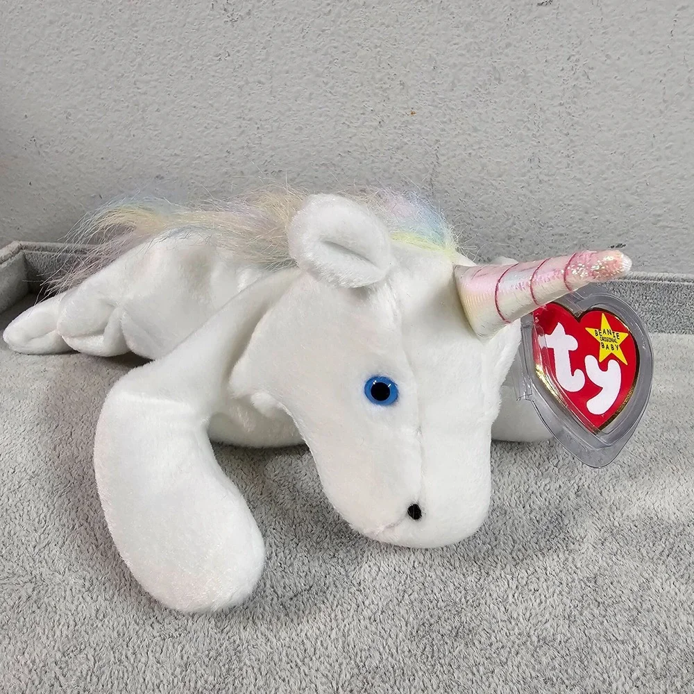 TY Beanie Baby Mystic Unicorn Iridescent Horn‎ Rainbow Fine Mane 1993 5th Gen